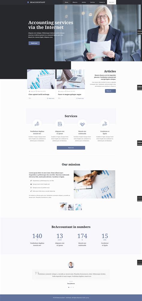 ACCOUNTANT - WordPress Website Template Design on Behance