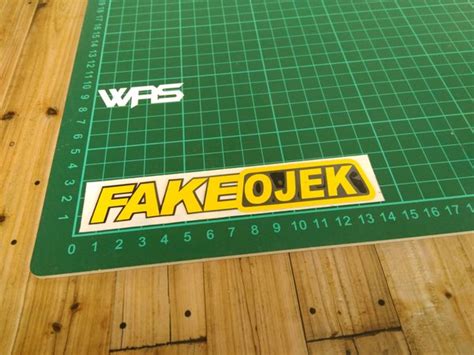 Jual fake ojek sticker oracal cutting di Lapak WAS Sticker Helmet | Bukalapak