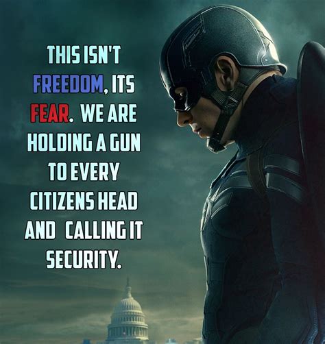 This isn't freedom | Captain america quotes, Comic book quotes, Marvel ...