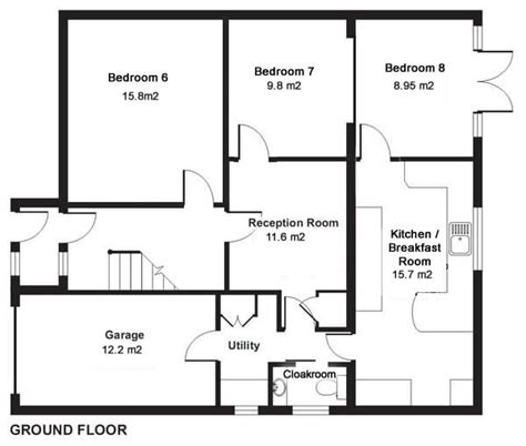 Ground Floor Plan - Amberwood Co-Living House Virginia Water