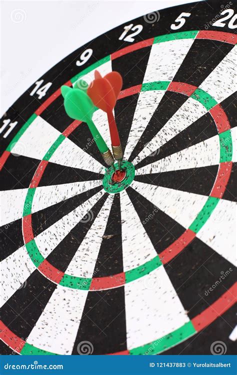 Dart Board with a Dart in the Center of the Target Stock Image - Image of achievement, people ...