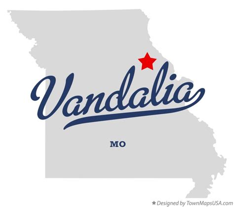 Map of Vandalia, MO, Missouri