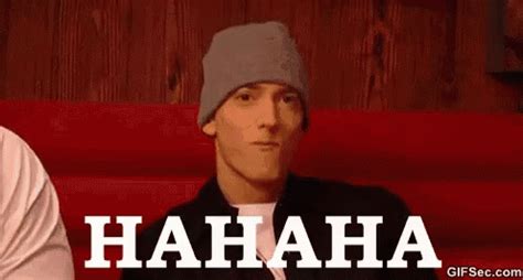 Eminem Hahaha Haha No Not Funny | GIF | PrimoGIF