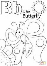 Letter B Is For Butterfly coloring Page  Free Printable Coloring Pages sketch template