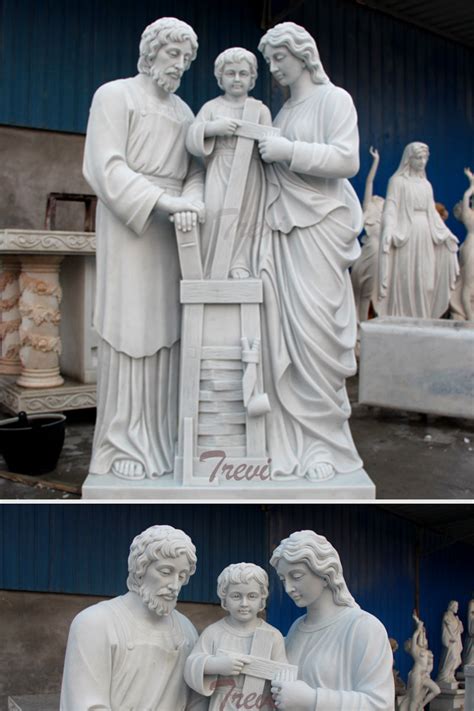 No. TCH-35 catholic Holy family garden marble statues and decor online sale- Garden Stone Sculptures