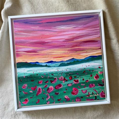 Kate Schultz | Artist on Instagram: “Pink Anemones in the Valley, 12 x 12” nestled in a white ...