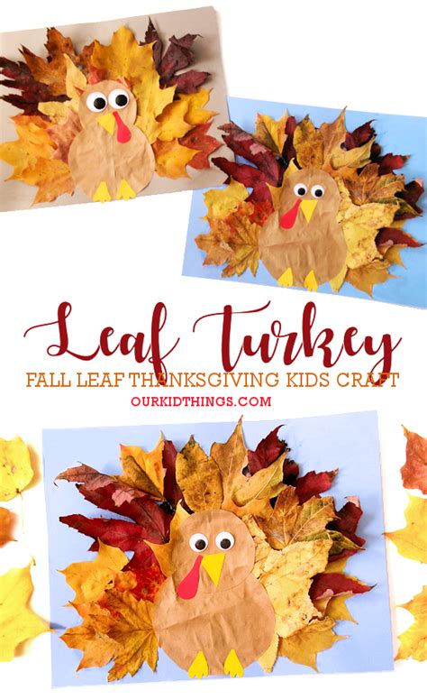 Fall Leaf Turkey Craft - Our Kid Things