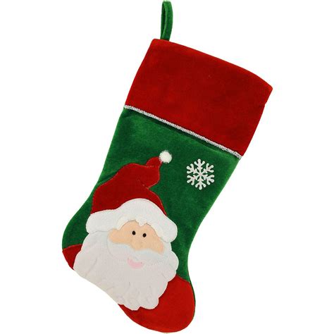 20.5 Inch Personalized Santa Stocking With Snowflake