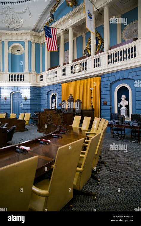 USA, Massachusetts, Boston, Massachusetts State House, state senate ...