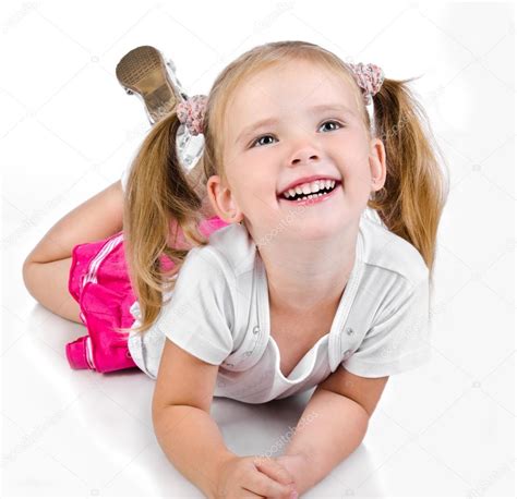 Portrait of cute smiling little girl — Stock Photo © svetamart #12161813