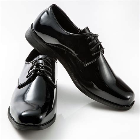 Men's Classic Black Patent Leather Tuxedo Shoe Square Toe | Tuxedo shoes, Dress shoes men, Shoes