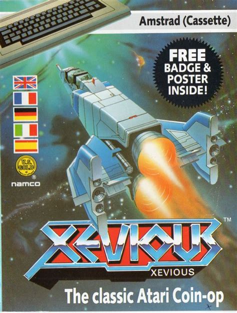 Xevious (1982) box cover art - MobyGames