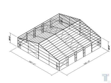 Pre-Engineered 100x100 Metal Buildings - Titan Steel Structures