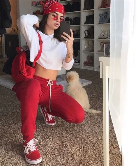 Baddie red outfits on Stylevore