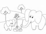 Free Elephant Coloring Page  Printable Pages For Kids sketch template