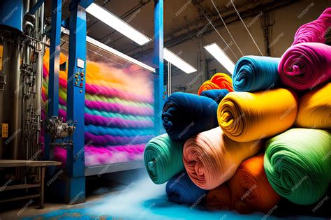 Premium Photo | Textile dyeing factory technical process of manufacturing colorful fabrics