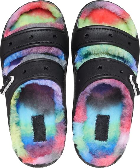 Amazon.com | Crocs Unisex-Adult Classic Cozzzy Platform Sandals | Fuzzy ...