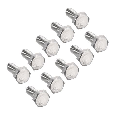 Unique Bargains 1/4-20x5/8" 304 Stainless Steel Hex Head Screw Bolts (pack of 10) | Walmart Canada