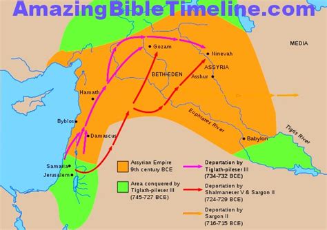 Israel_and_the_First_Carrying_Away_by_Assyria - Amazing Bible Timeline with World History