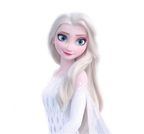 More new Frozen 2 pictures of Elsa in white dress, hair down, fifth spirit outfit - YouLoveIt.com