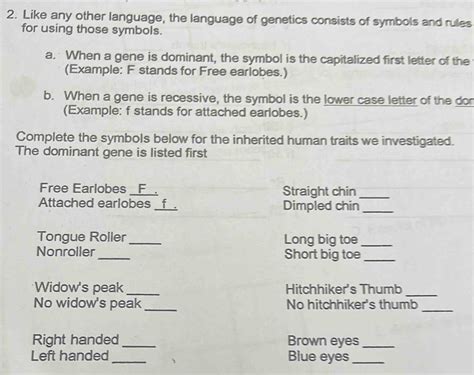 Solved: Like any other language, the language of genetics consists of symbols and rules for ...