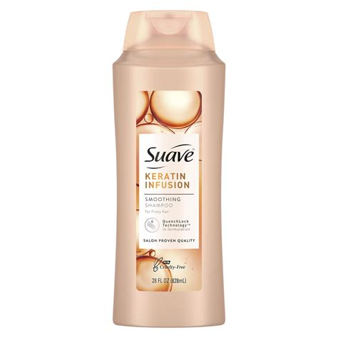 Suave Professionals Keratin Infusion Smoothing Shampoo Hair Shampoo with 48-hour Frizz Control ...