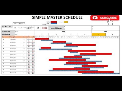How to create simple master schedule using excel/ Cara mudah menghasilkan jadual menggunakan ...