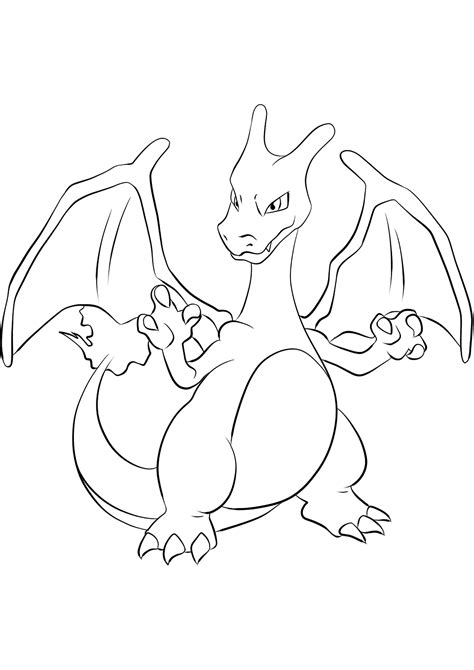 Charizard (No.06) : Pokemon (Generation I) - Pokemon Coloring Pages for ...