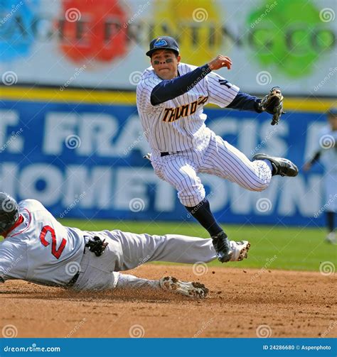 Turning The Double Play - Baseball Editorial Image - Image of double ...