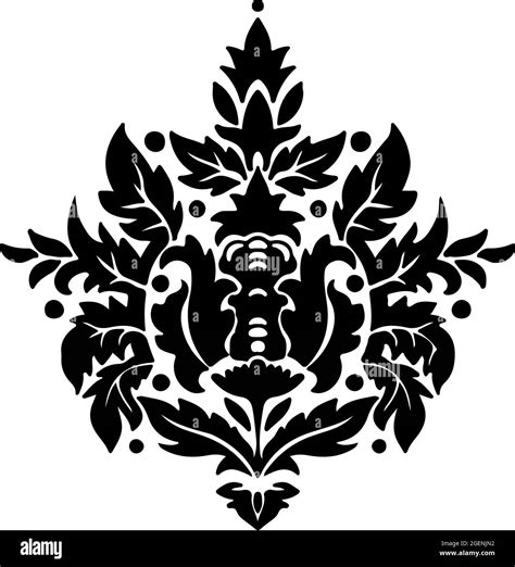 Damask flowers, baroque or rococo ornaments vector Stock Vector Image ...