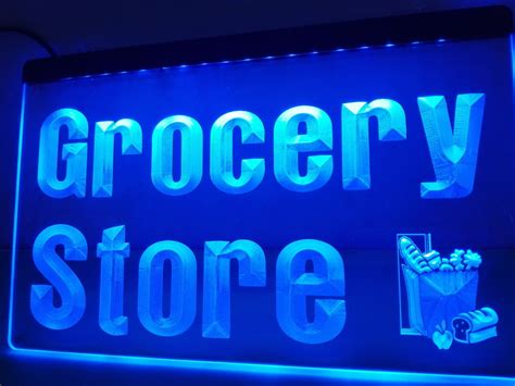 Grocery store sign - Light Signs Cave