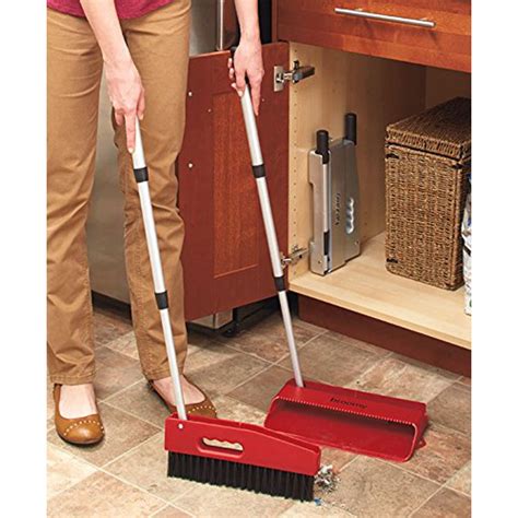 Red Broomy Foldable Broom & Dustpan Cleaning Housekeeping Supplies ...