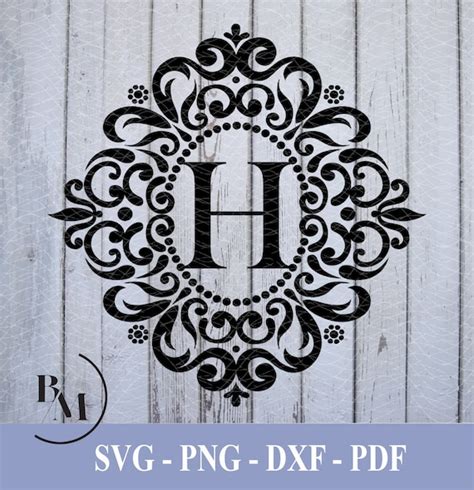 H-monogram Letter Svg Png Pdf Dxf Downloadable File | Etsy