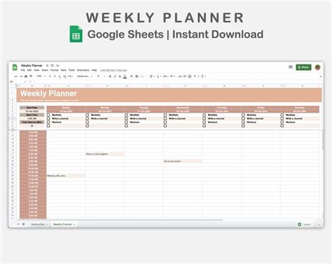 the weekly planner is shown in this screenshote screen shot, with text ...