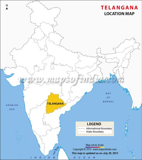 Telangana On Indian Political Map - Get Latest Map Update