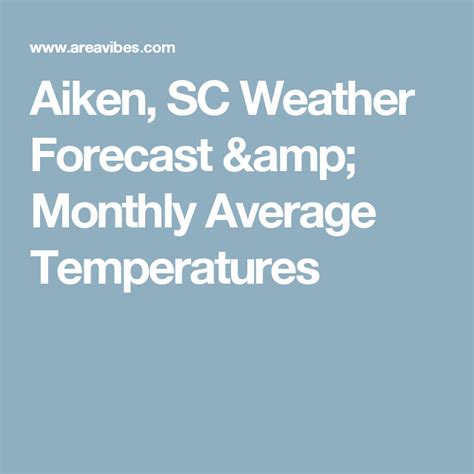 Aiken, SC Weather Forecast & Monthly Average Temperatures | Weather ...