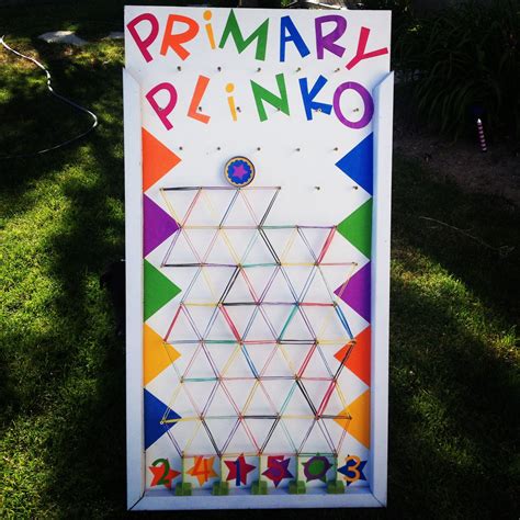 DIY PLiNKO game. 4x2 this one is for music time in Primary (Childrens ...