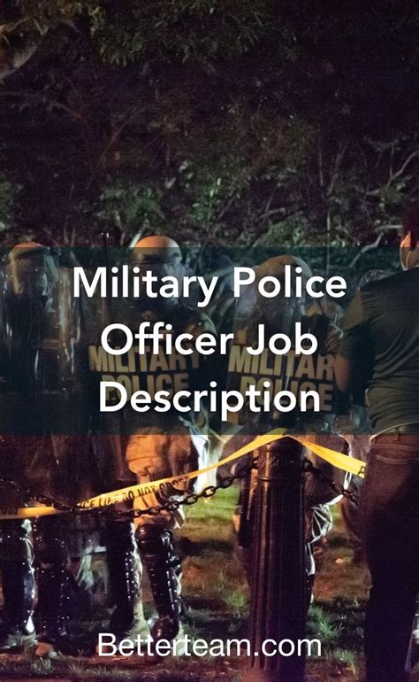 Military Police Officer Job Description | Police officer job description, Police officer jobs ...