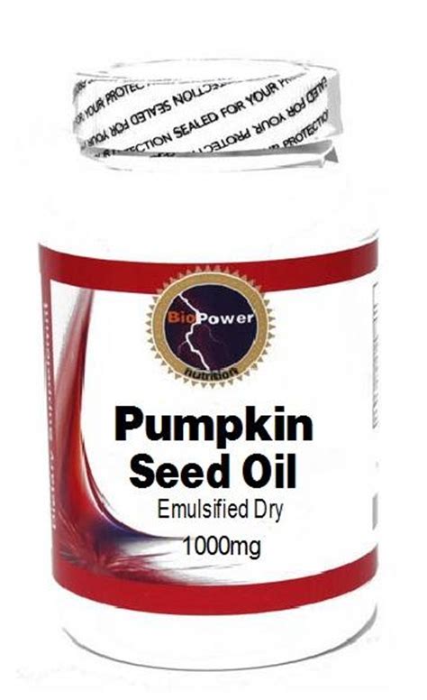 Pumpkin Seed Oil 1000mg 100 Capsules # BioPower Nutrition | eBay