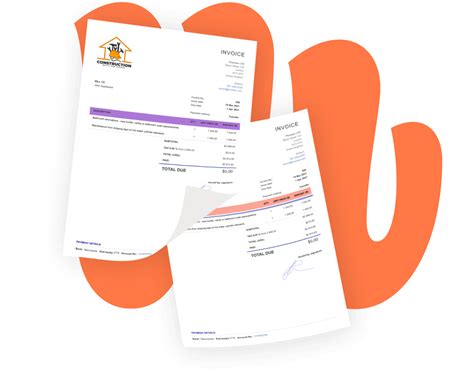 Free Invoice Templates - Word, Excel & Google Docs / Invoice Template with Electronic Signature