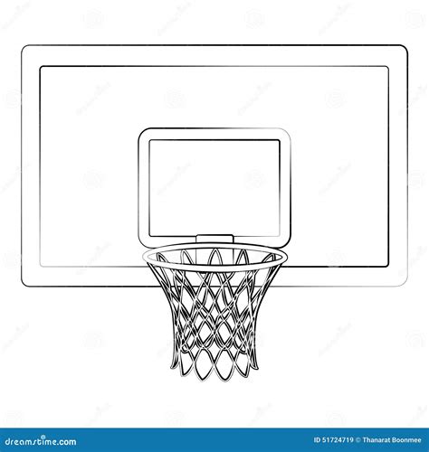 Basketball hoop stock vector. Illustration of activity - 51724719