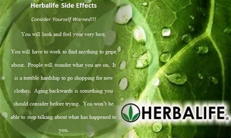 Side Effects | Herbalife side effects, Herbalife, Aging backwards