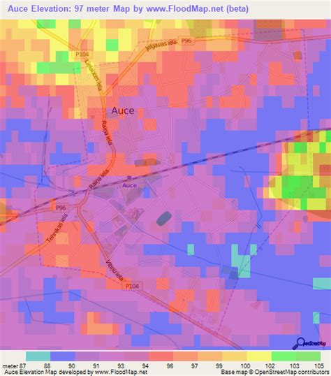 Elevation of Auce,Latvia Elevation Map, Topography, Contour