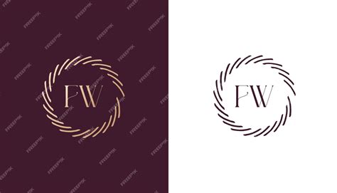 Premium Vector | Fw logo design template