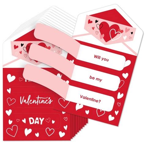 Big Dot Of Happiness Happy Valentine's Day - Valentine Hearts Cards For Kids - Happy Valentine's ...