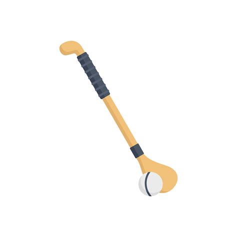 Hurling stick ball icon, flat style 17337929 Vector Art at Vecteezy