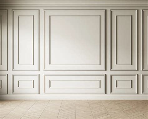 Decorative wainscot panel wall moulding design ready cut molding kit ...