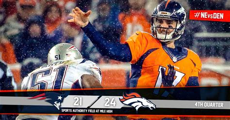 Denver Broncos vs. New England Patriots - Sports Authority Field At Mile High - Denver, CO on 11 ...