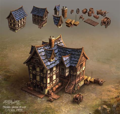 ArtStation - Medieval House concept art