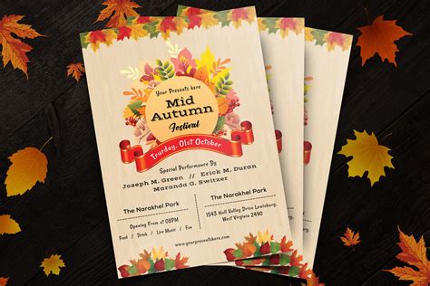 Mid Autumn Festival Flyer Template Graphic by 3djagan · Creative Fabrica